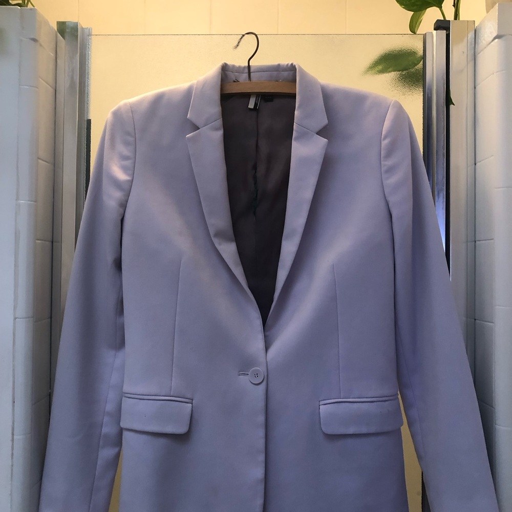 Topshop Lavender Single-Button Blazer